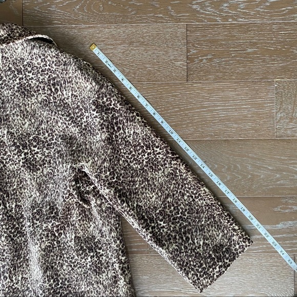 Talbots Leopard Print Velvet Blazer | Brown | 12 - Picture 6 of 6